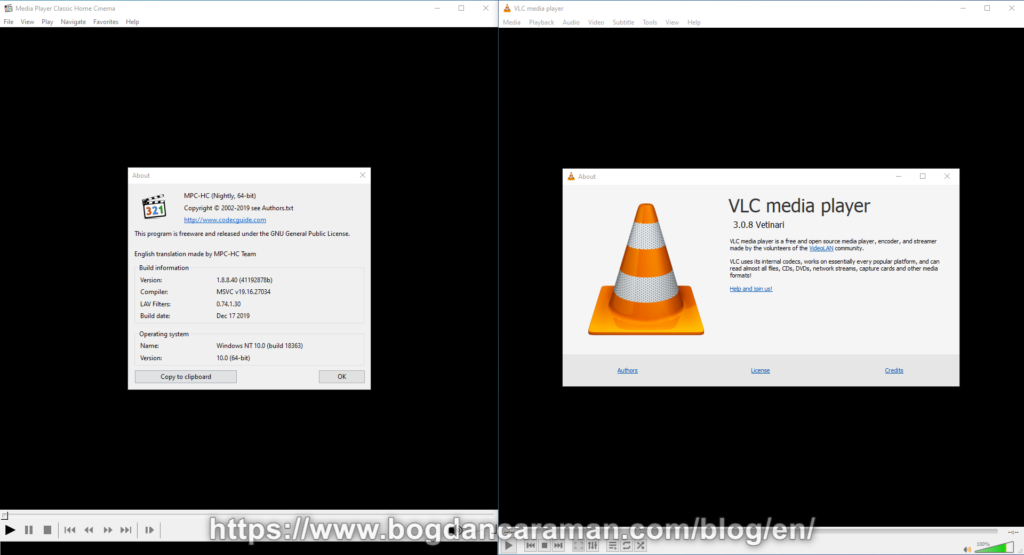 Media Player Classic Home Cinema vs. VLC media player