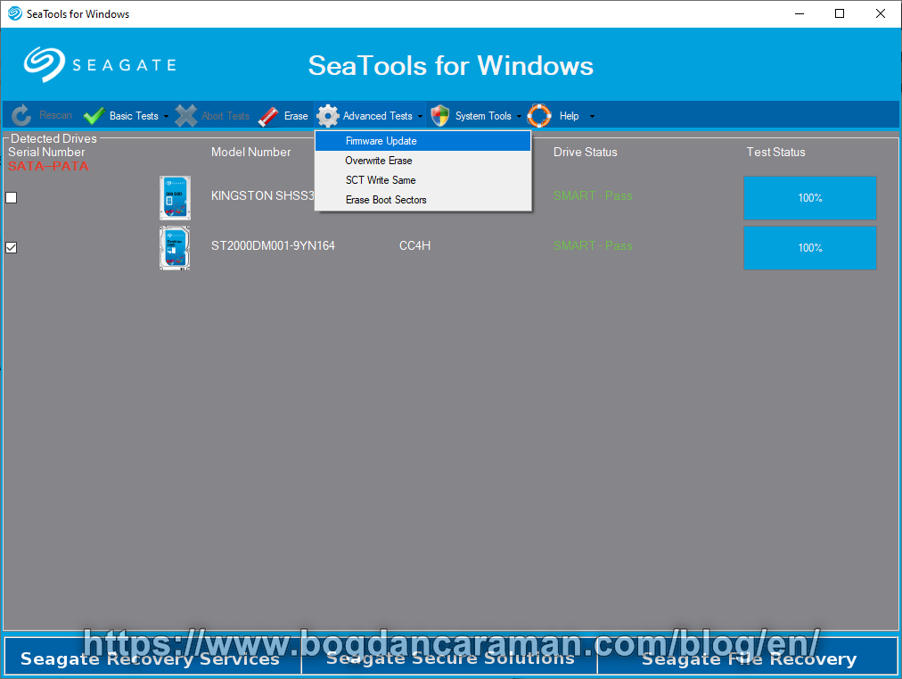 SeaTools for Windows